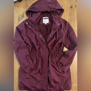A New Day Burgundy Rain Coat - Size S